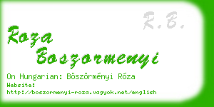 roza boszormenyi business card