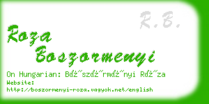 roza boszormenyi business card